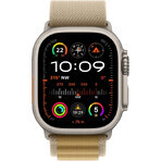 Apple Watch Ultra 2 (2024) 49 mm, titane naturel avec Alpine M jaune-brun