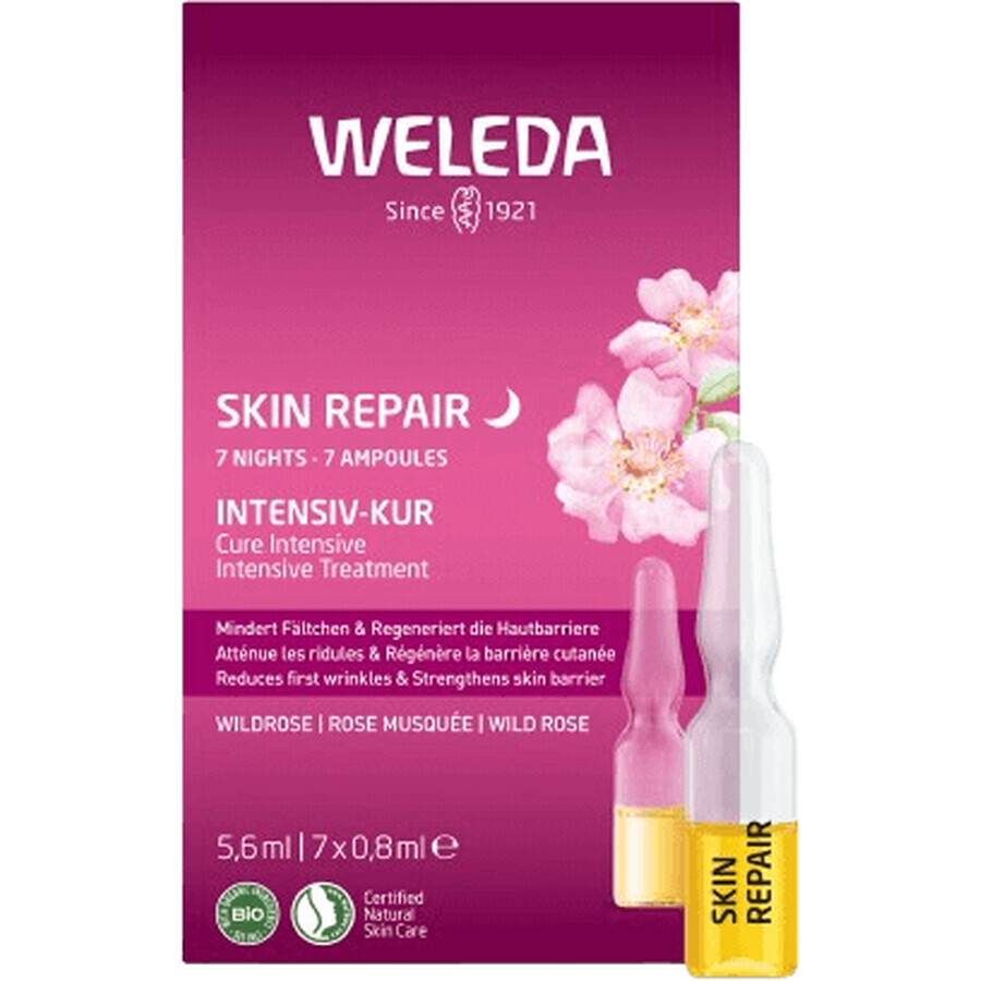 Weleda Skin Repair Traitement intensif de 7 jours, Wild Rose 7 x 0,8 ml