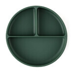 Petite&Mars Take&Match Misty Green 6m+ assiette à partager ronde en silicone