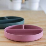 Petite&Mars Take&Match Misty Green 6m+ assiette à partager ronde en silicone