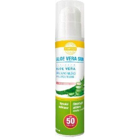 Topvet Aloe vera Lotion solaire SPF 50 200 ml