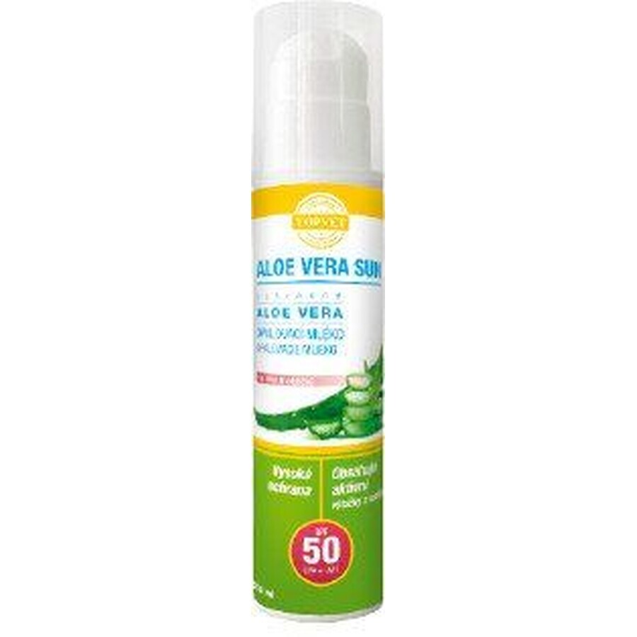 Topvet Aloe vera Lotion solaire SPF 50 200 ml