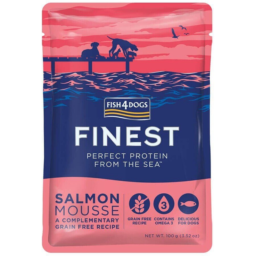 Fish4Dogs Delicious pouch for dogs 99% salmon 100 g