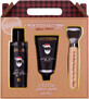 Accentra Men&#39;s collection winter edition set de bain dans un coffret cadeau, ouvre-poign&#233;e en bois