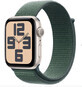 Apple Watch SE GPS 44mm Bo&#238;tier aluminium Starlight avec boucle sport Lake Green