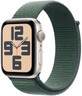 Apple Watch SE GPS 40mm Bo&#238;tier aluminium Starlight avec boucle sport Lake Green