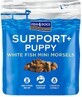 Fish4Dogs Puppy treats pour chiots pour soutenir la digestion avec des morceaux de poisson blanc et des pr&#233;biotiques 150 g