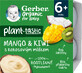 Gerber Organic 100% v&#233;g&#233;tal dessert &#224; la mangue et au kiwi au lait de coco 4 x 90 g