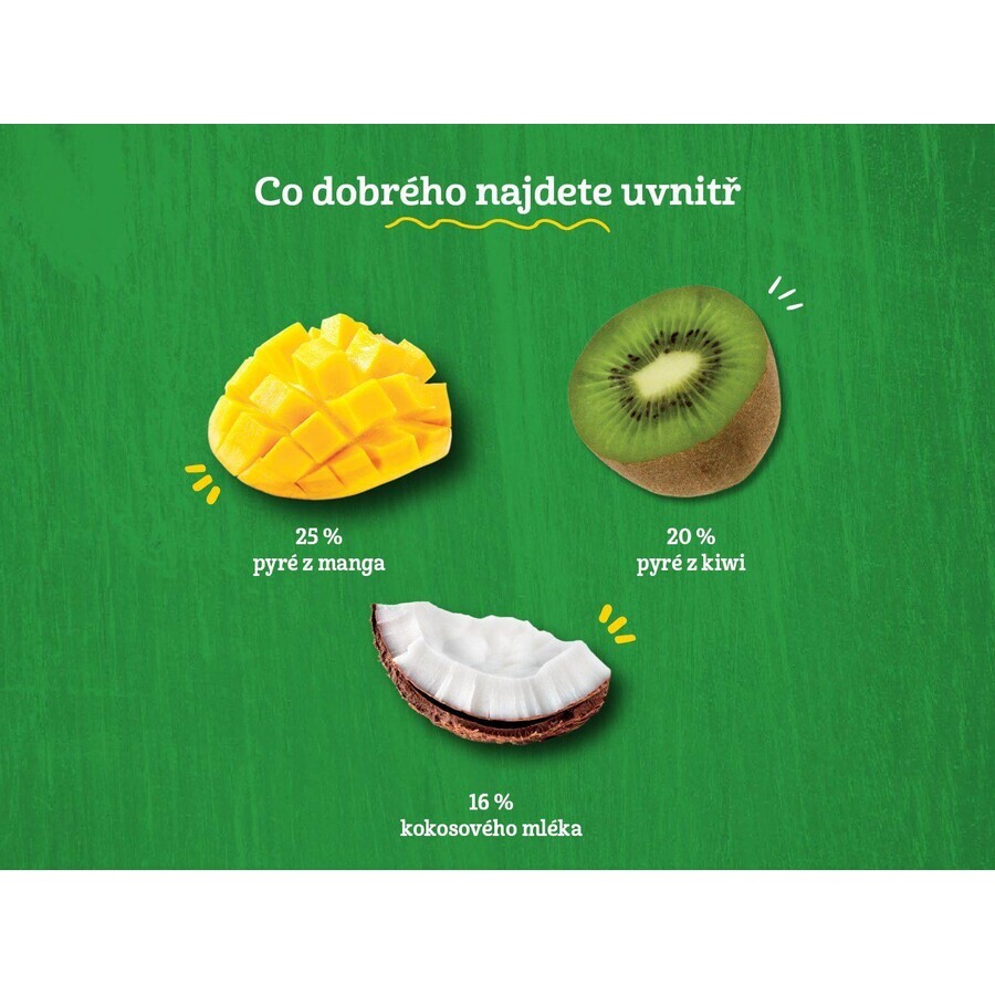 Gerber Organic 100% végétal dessert à la mangue et au kiwi au lait de coco 4 x 90 g