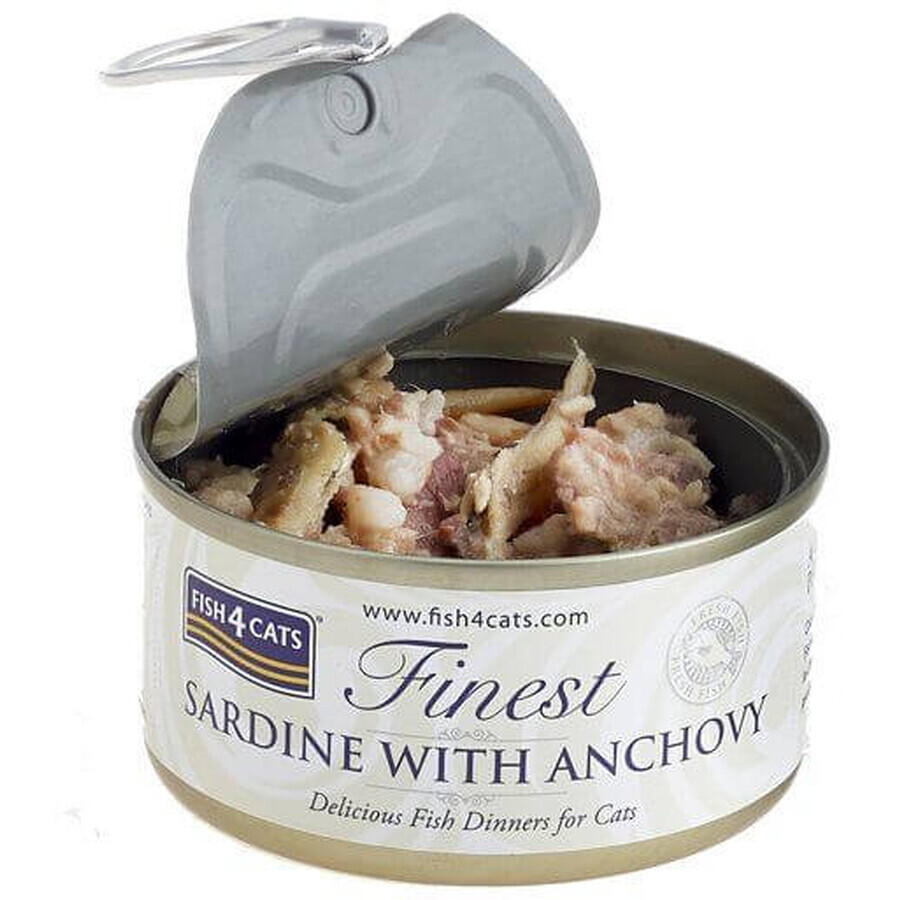 Fish4Cats Boîtes pour chats Finest Sardines avec anchois 70 g