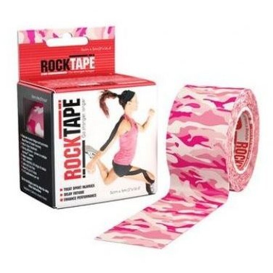 RockTape Design bande kinésiologique - masquage rose 5 m