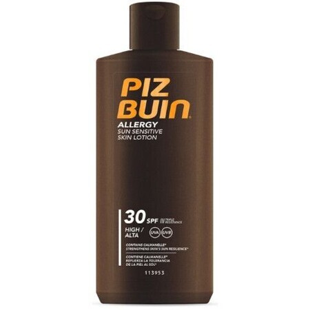 Piz Buin Lotion solaire antiallergique pour peaux sensibles SPF30 200 ml