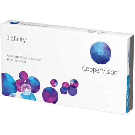 Lentilles de contact Biofinity +8,00 dioptries 6 pcs