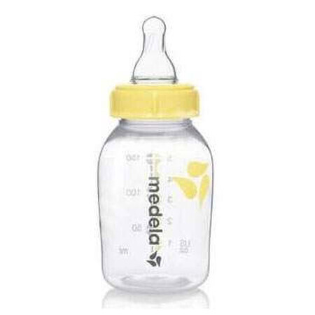 Biberon en PP avec tétine en silicone à débit lent taille S, 150 ml, Medela