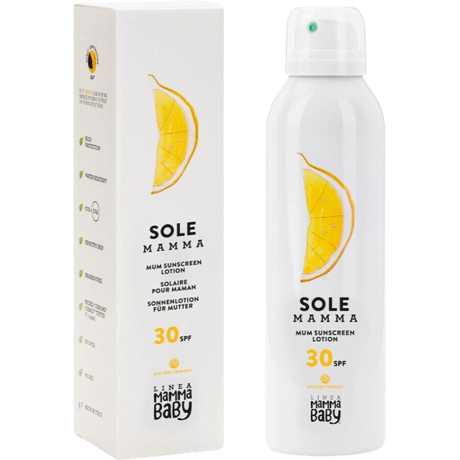 Ligne mamma mamma baby SOLE MAMMA Protection solaire SPF 30, 150 ml