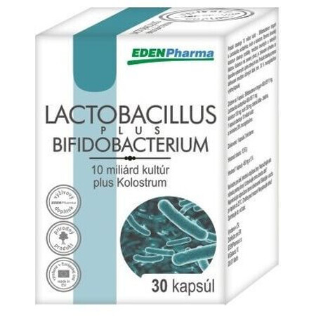 Edenpharma LACTOBACILLUS PLUS BIFIDOBACTERIUM 30 gélules