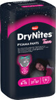 Huggies&#174; Dry Nites Couches larges pour filles 27-57 kg, 9 pi&#232;ces