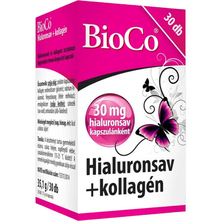 BioCo Acide hyaluronique + collagène 30 gélules