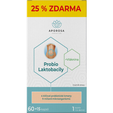 Aporosa Probio Lactobacilli 25% GRATUIT 75 gélules