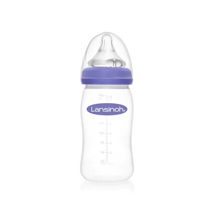 Biberon avec tétine en silicone à débit moyen, 240 ml, Lansinoh 