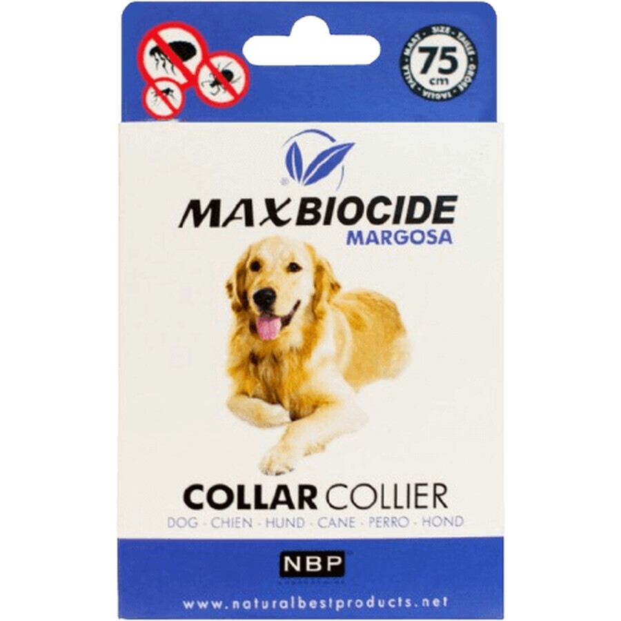 Max Biocide Margosa Collar DOG, Collier pour chiens 75 cm