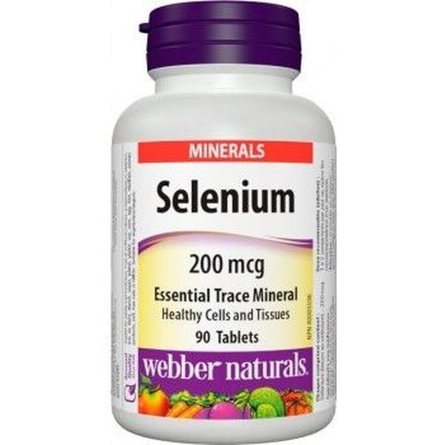 Webber Naturals Selenium 200 mcg 90 comprimés