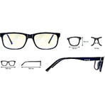 Glassa Lunettes d'ordinateur PCG02 D1,5 noir/bleu