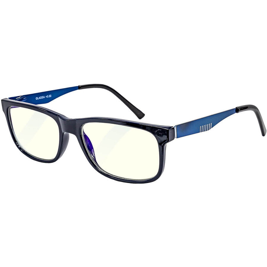 Glassa Lunettes d'ordinateur PCG02 D1,5 noir/bleu