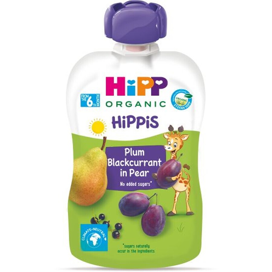 HiPP Organic 100% fruit Poire-Cassis-Prune 100 g