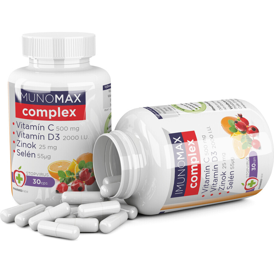 Immunomax Complex (C+D3+Zinc+Sélénium) 30 gélules