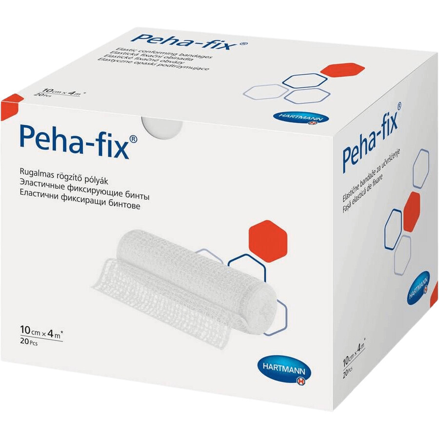 Hartmann PEHA-FIX bande de fixation superélastique (10cm x 4m) 20 pcs