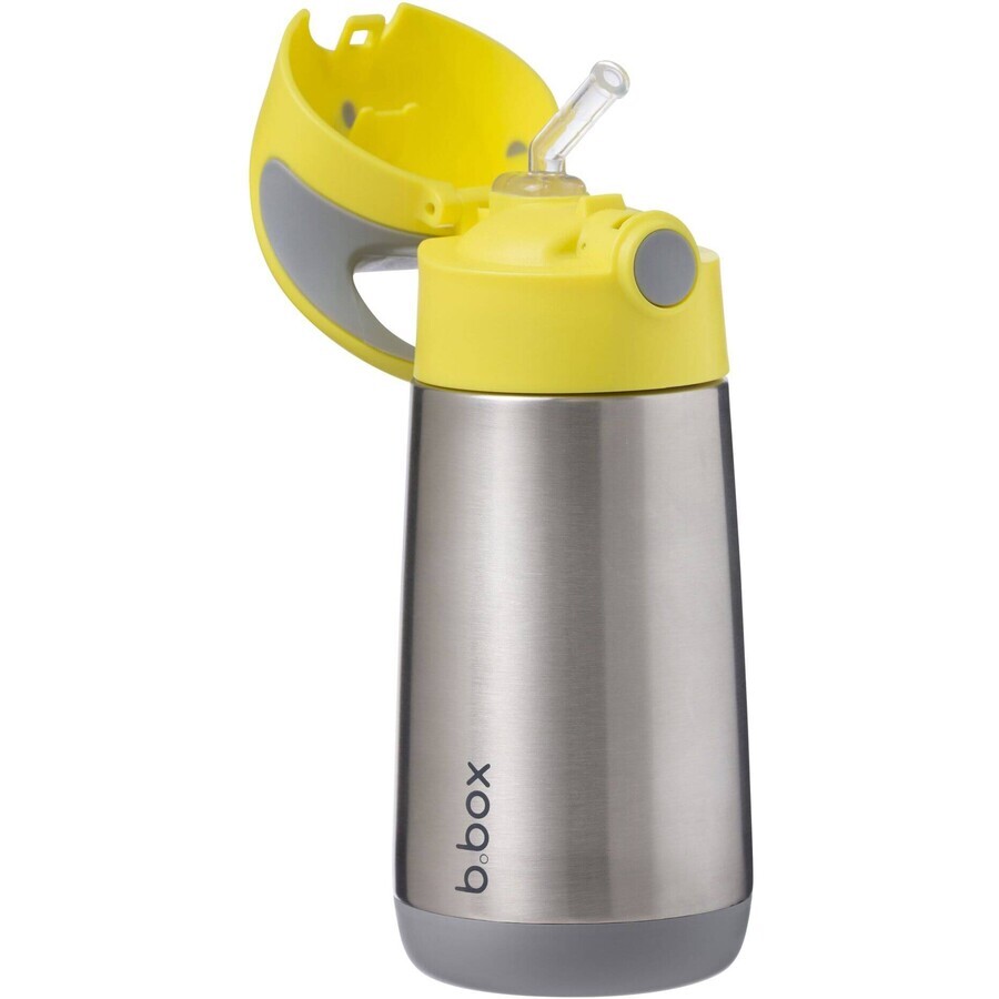 B. boîte Thermos à boire avec paille jaune/grise 350 ml