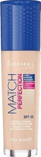 Rimmel London Match Perfection Foundation SPF20 Makeup 100 Ivory 30 ml