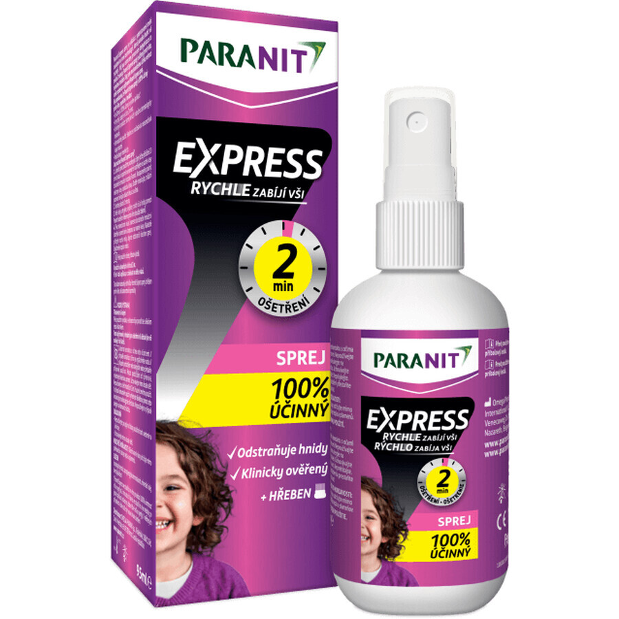 Paranit Express spray + pieptene 95 ml