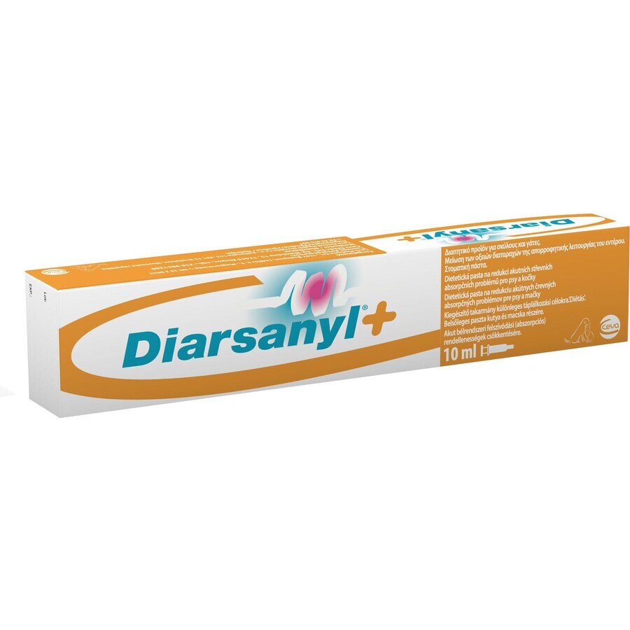 Diarsanil pâte pour diarrhée aiguë pour chiens et chats 10 ml