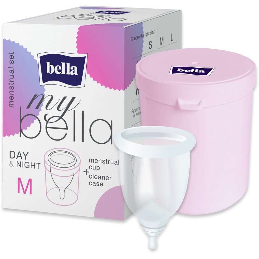 Coupe menstruelle Bella + manchon de nettoyage taille M