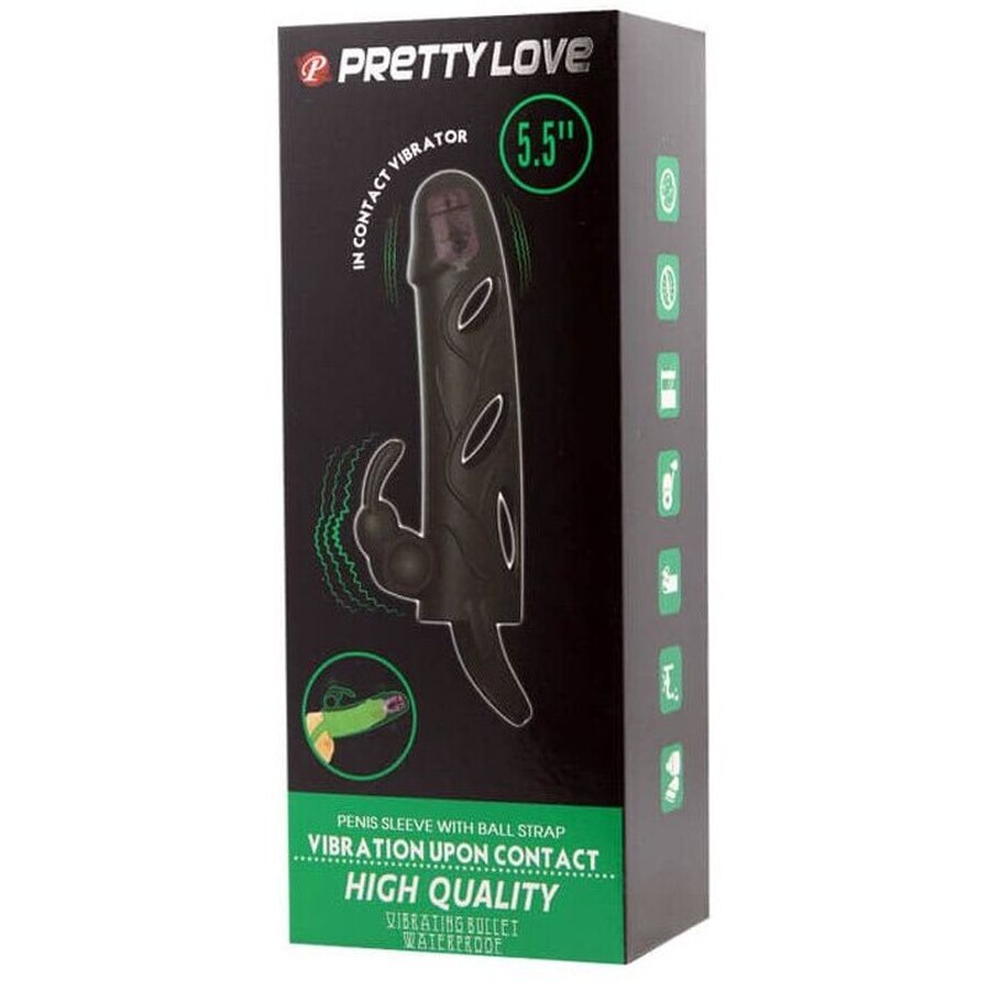 Gaine vibrante double pour pénis Pretty Love