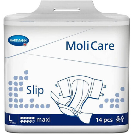 Molicare Slip Maxi 9 gouttes, taille L (120-150cm), 14 pcs