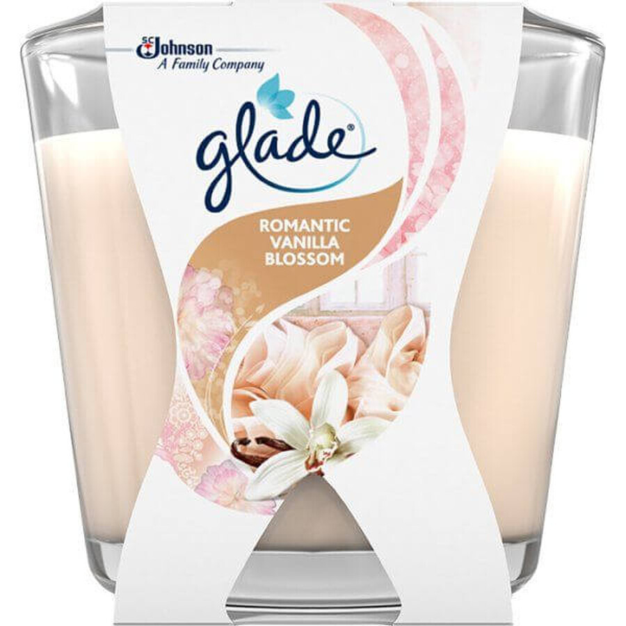 Glade Decor bougie parfumée romantique avec des fleurs de vanille 70 g