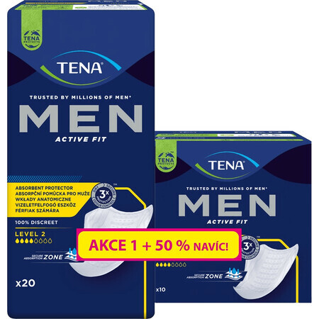 Tena Men Level 2 (50% supplémentaire) 30 pcs