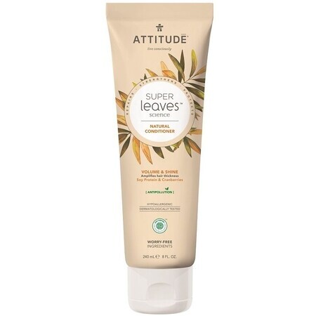 Attitude Super Leaves Detox, Shine and Volume Super Leaves Conditioner for Fine Hair 240 ml