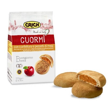 Biscuits Eco avec confiture et morceaux de pommes Courmi, 270 g, Crich