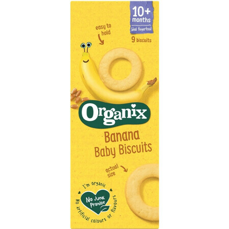 Biscuits à la banane Organic FingerFoods, +10 mois, 54g, Organix