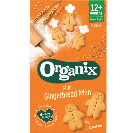 Goodies Biscuits au gingembre bio, +12 mois, 5x 25g, Organix