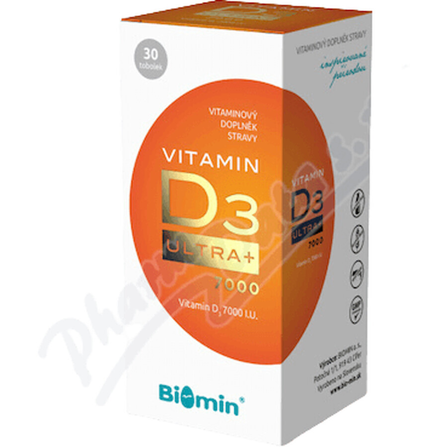 Biomin Vitamine D3 Ultra+ 7000 UI 30 capsules dures