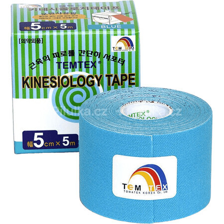 Temtex KINESOLOGY TAPE KINESOLOGY TAPE, bleu, 5 m