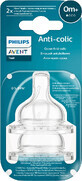 Philips Avent Sucette anti-colique pour biberon n&#176; 1, d&#233;bit nouveau-n&#233;, 0m+ 2 pcs