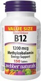 Webber Naturals Vitamine B12 1200 mcg 150 comprim&#233;s