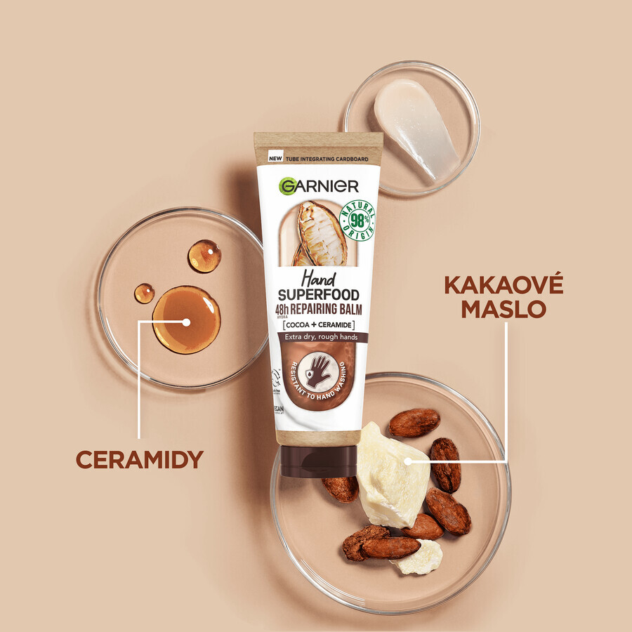 Garnier Hand Superfood crème régénératrice pour les mains au cacao 75 ml