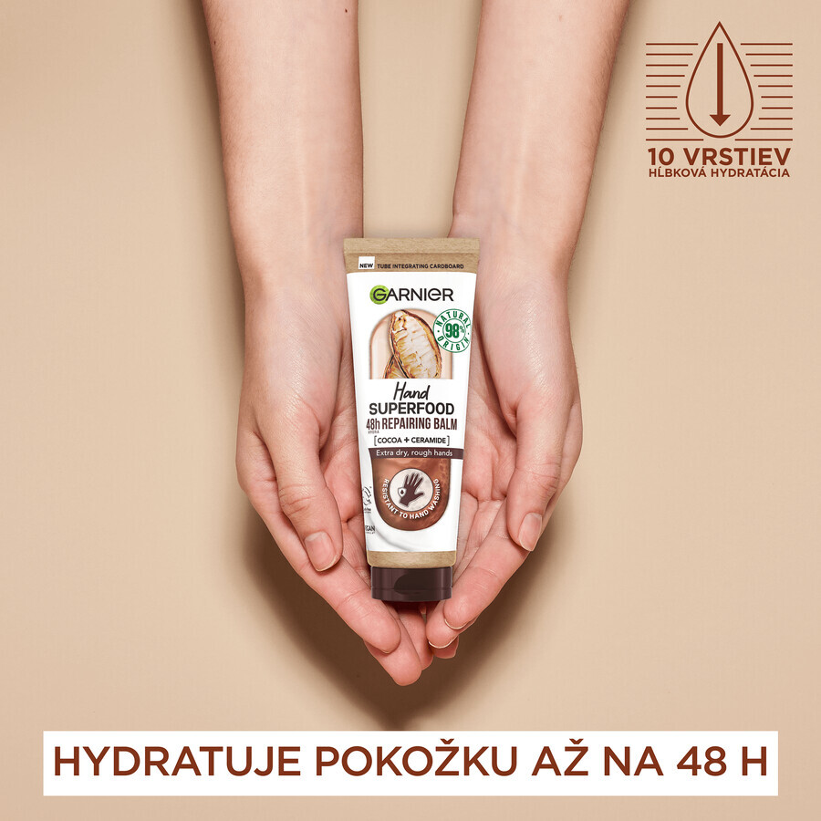 Garnier Hand Superfood crème régénératrice pour les mains au cacao 75 ml